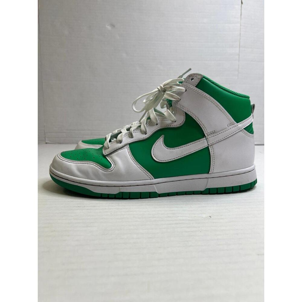 Nike Dunk High Retro Green & White Sneakers Mens Sz 11.5